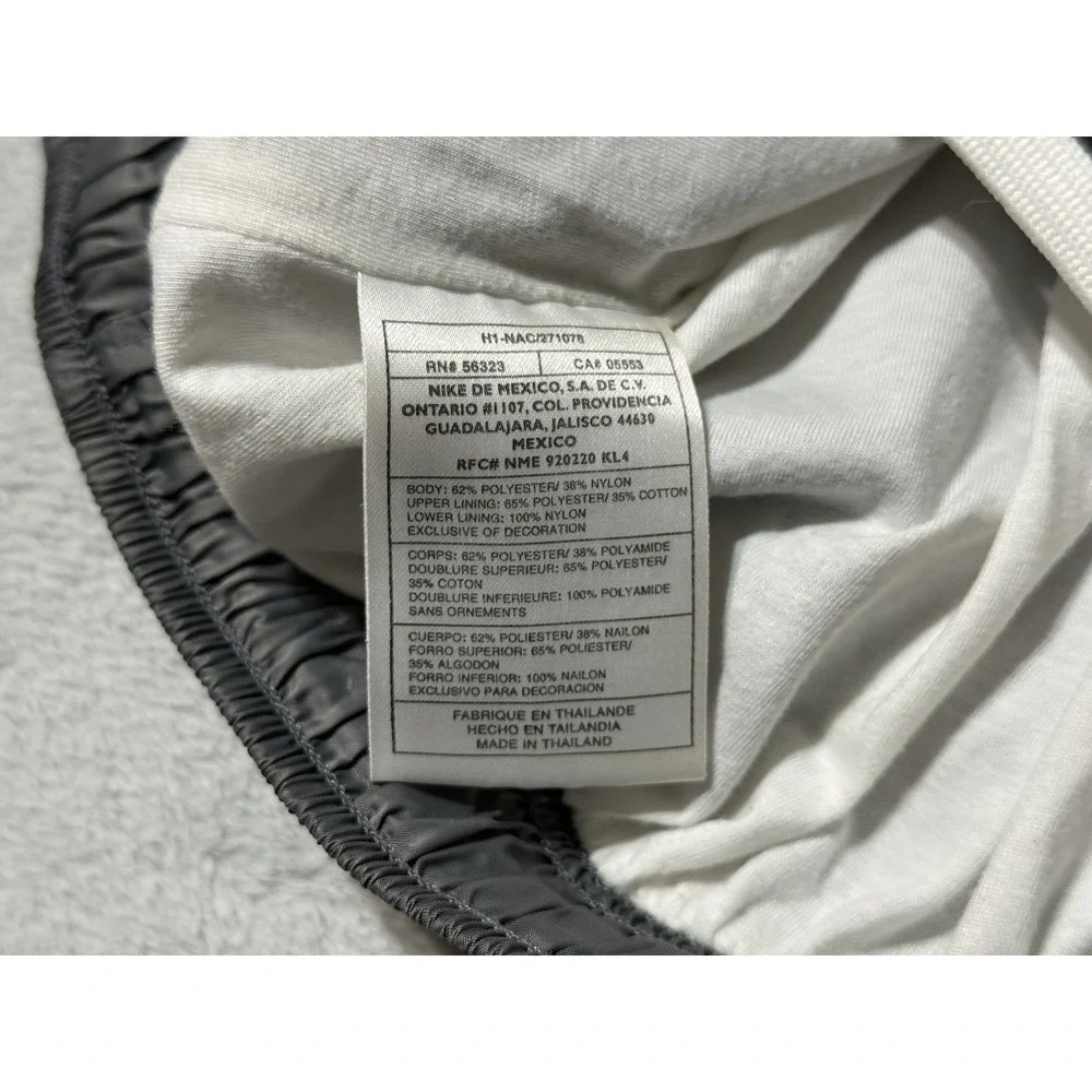 VTG Nike Mens XL Track Pants Windbreaker Gray Ankle Zip Running Nylon Poly
